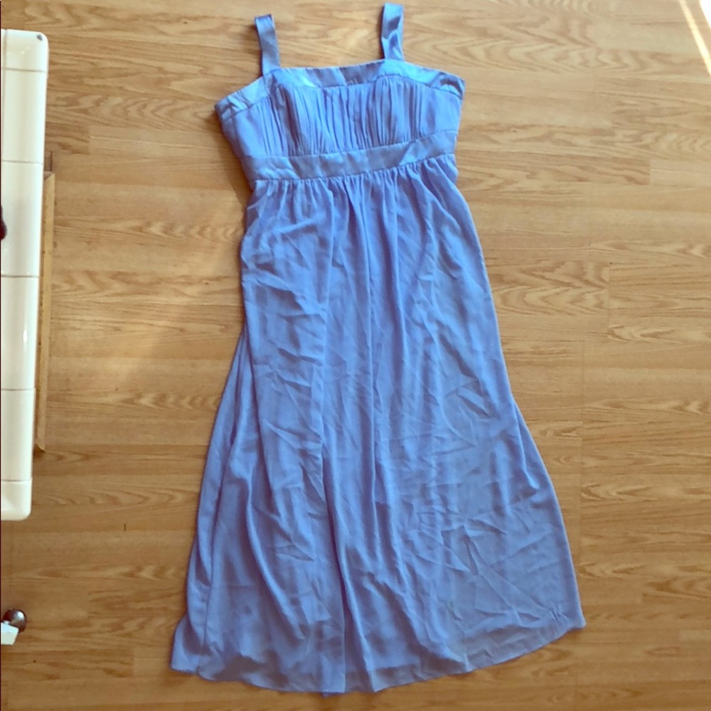 A beautiful periwinkle event dress